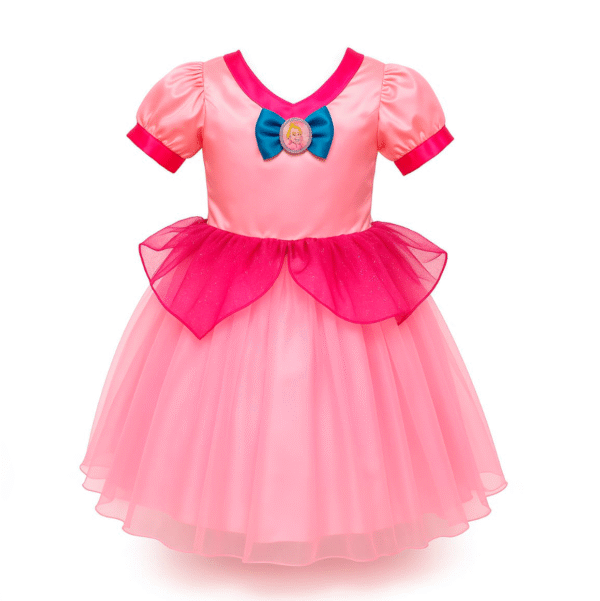 Vestido Princesa Rosa para Niña | Inspirado en la Princesa Peach de Mario Bros - Image 4