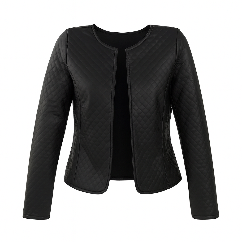 Chamarra Negra Acolchada para Niña Estilo Moderno | Ropa Infantil Invierno Elegante - Image 2